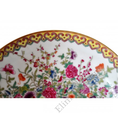 1503 A Fengcai plate of "hundreds of flowers" 